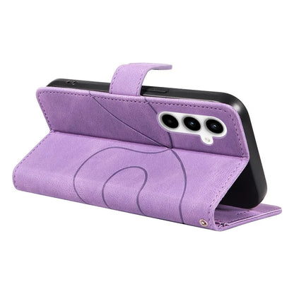 For Samsung Galaxy A35 5G Leather Case Imprinted Line Phone Wallet Cover