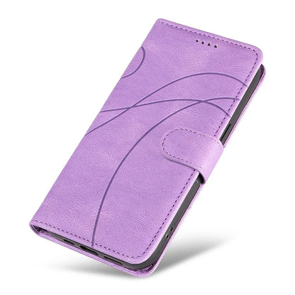 For Samsung Galaxy A35 5G Leather Case Imprinted Line Phone Wallet Cover