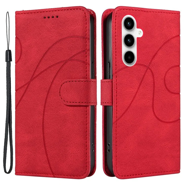 For Samsung Galaxy A35 5G Leather Case Imprinted Line Phone Wallet Cover