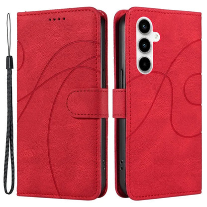 For Samsung Galaxy A35 5G Leather Case Imprinted Line Phone Wallet Cover