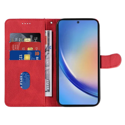 For Samsung Galaxy A35 5G Leather Case Imprinted Line Phone Wallet Cover