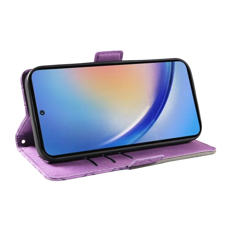 For Samsung Galaxy A35 5G Wallet Case Imprinted PU Leather Protective Cover
