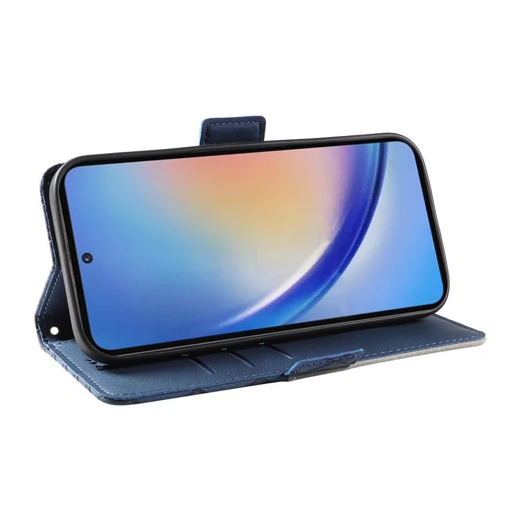 For Samsung Galaxy A35 5G Wallet Case Imprinted PU Leather Protective Cover