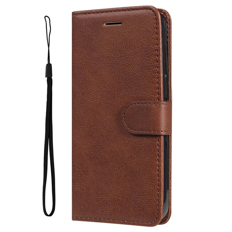 KT Leather Series-2 for Samsung Galaxy A35 5G Magnetic Case Solid Color Cover with Wrist Strap