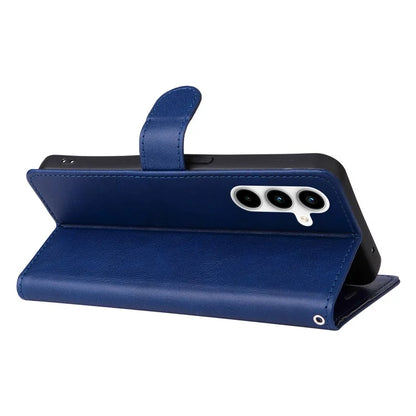 KT Leather Series-2 for Samsung Galaxy A35 5G Magnetic Case Solid Color Cover with Wrist Strap
