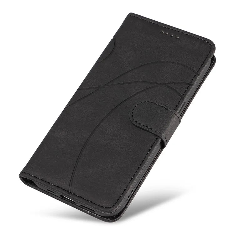 For Samsung Galaxy A55 5G Case Imprinted Line Stand Card Holder Phone Cover