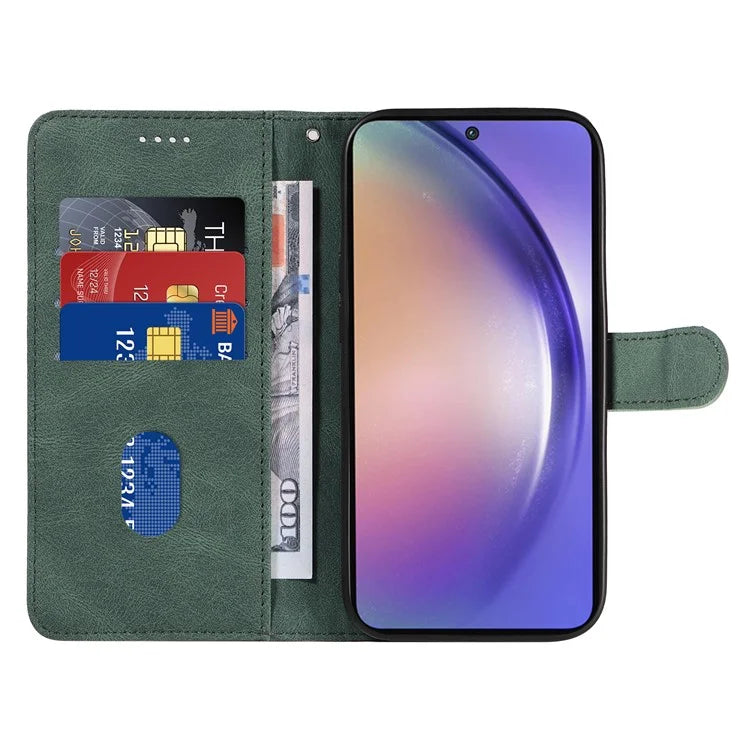 For Samsung Galaxy A55 5G Case Imprinted Line Stand Card Holder Phone Cover