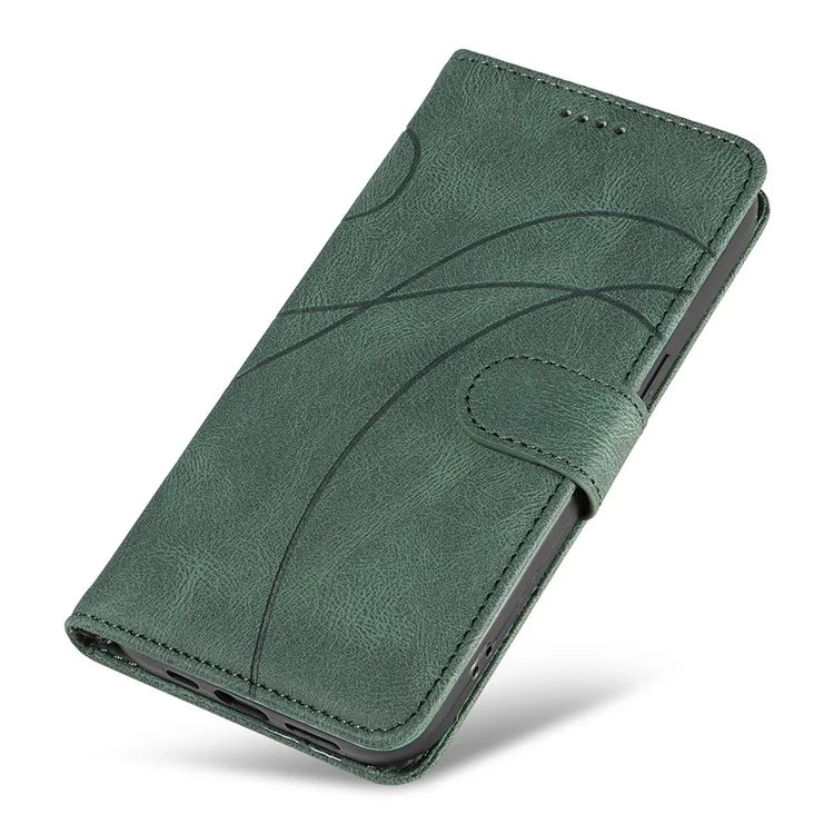 For Samsung Galaxy A55 5G Case Imprinted Line Stand Card Holder Phone Cover