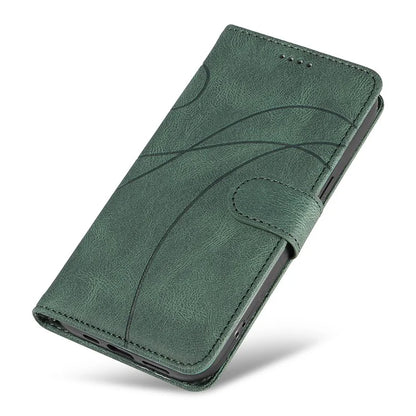 For Samsung Galaxy A55 5G Case Imprinted Line Stand Card Holder Phone Cover