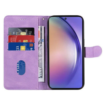 For Samsung Galaxy A55 5G Case Imprinted Line Stand Card Holder Phone Cover