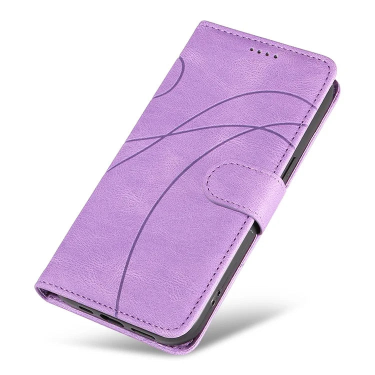 For Samsung Galaxy A55 5G Case Imprinted Line Stand Card Holder Phone Cover