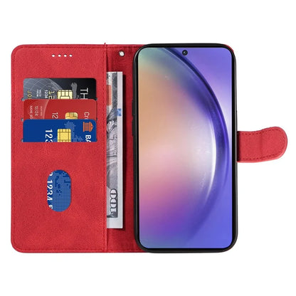 For Samsung Galaxy A55 5G Case Imprinted Line Stand Card Holder Phone Cover