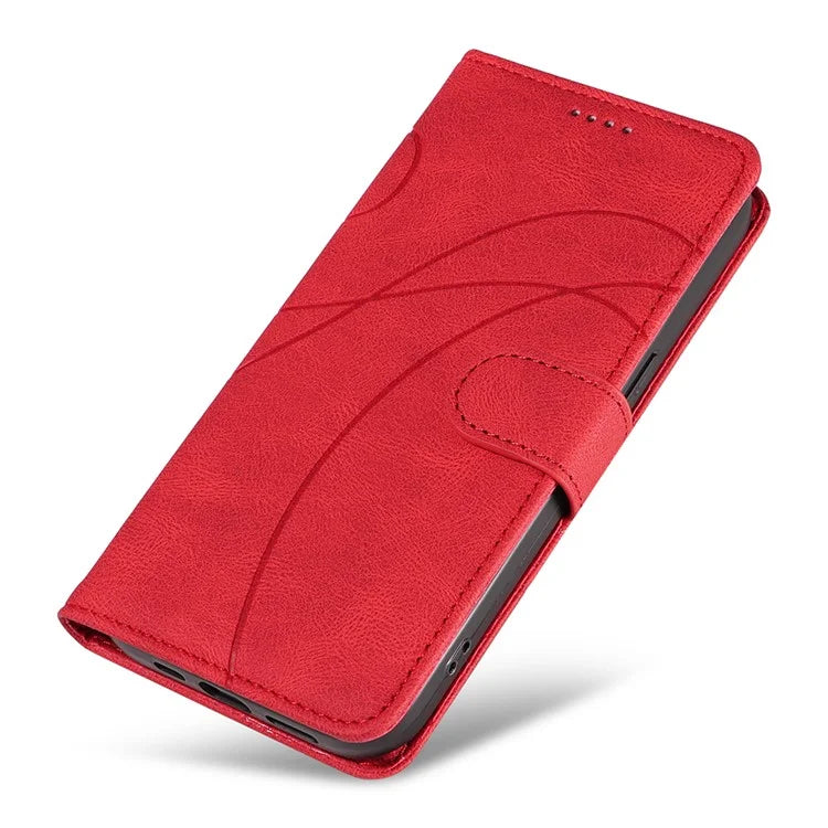 For Samsung Galaxy A55 5G Case Imprinted Line Stand Card Holder Phone Cover
