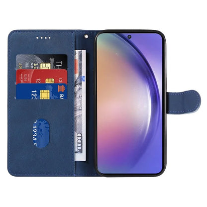For Samsung Galaxy A55 5G Case Imprinted Line Stand Card Holder Phone Cover