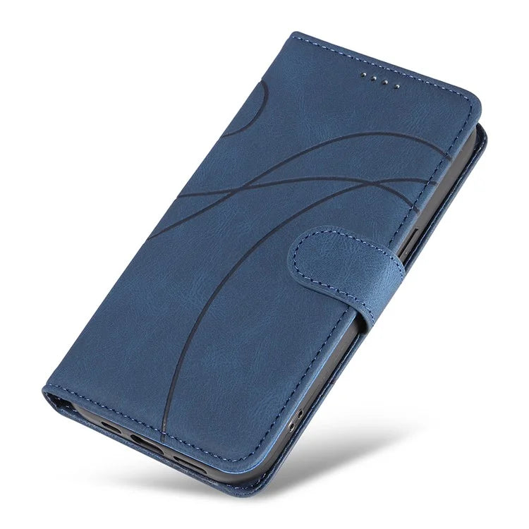 For Samsung Galaxy A55 5G Case Imprinted Line Stand Card Holder Phone Cover