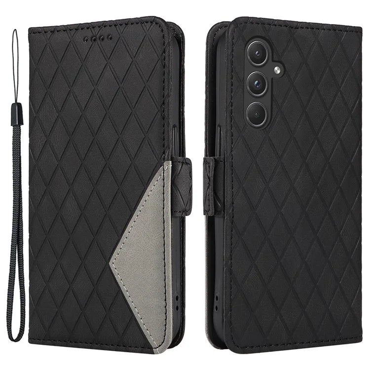 For Samsung Galaxy A55 5G Case Imprinted Leather Card Holder Phone Protector