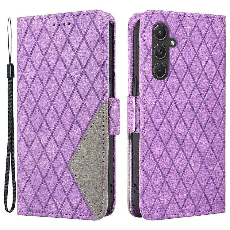 For Samsung Galaxy A55 5G Case Imprinted Leather Card Holder Phone Protector