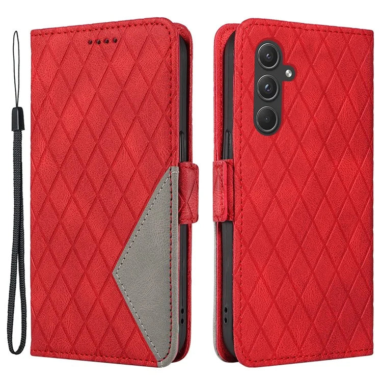 For Samsung Galaxy A55 5G Case Imprinted Leather Card Holder Phone Protector