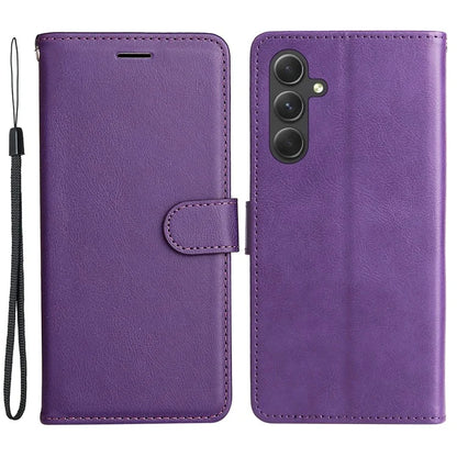 KT Leather Series-2 for Samsung Galaxy A55 5G Wallet Case Solid Color Phone Cover