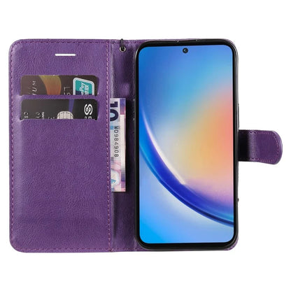 KT Leather Series-2 for Samsung Galaxy A55 5G Wallet Case Solid Color Phone Cover