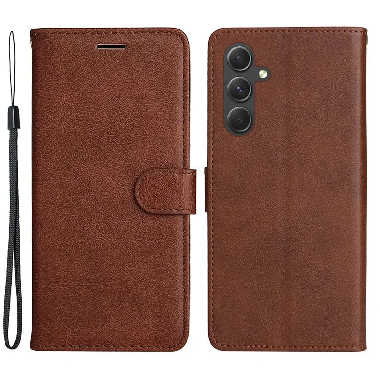 KT Leather Series-2 for Samsung Galaxy A55 5G Wallet Case Solid Color Phone Cover