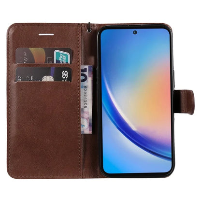 KT Leather Series-2 for Samsung Galaxy A55 5G Wallet Case Solid Color Phone Cover
