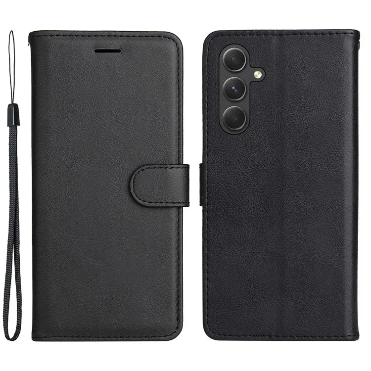 KT Leather Series-2 for Samsung Galaxy A55 5G Wallet Case Solid Color Phone Cover