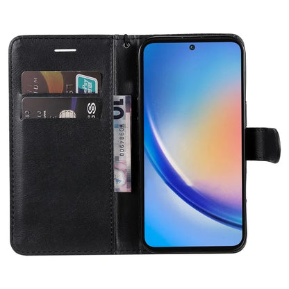 KT Leather Series-2 for Samsung Galaxy A55 5G Wallet Case Solid Color Phone Cover