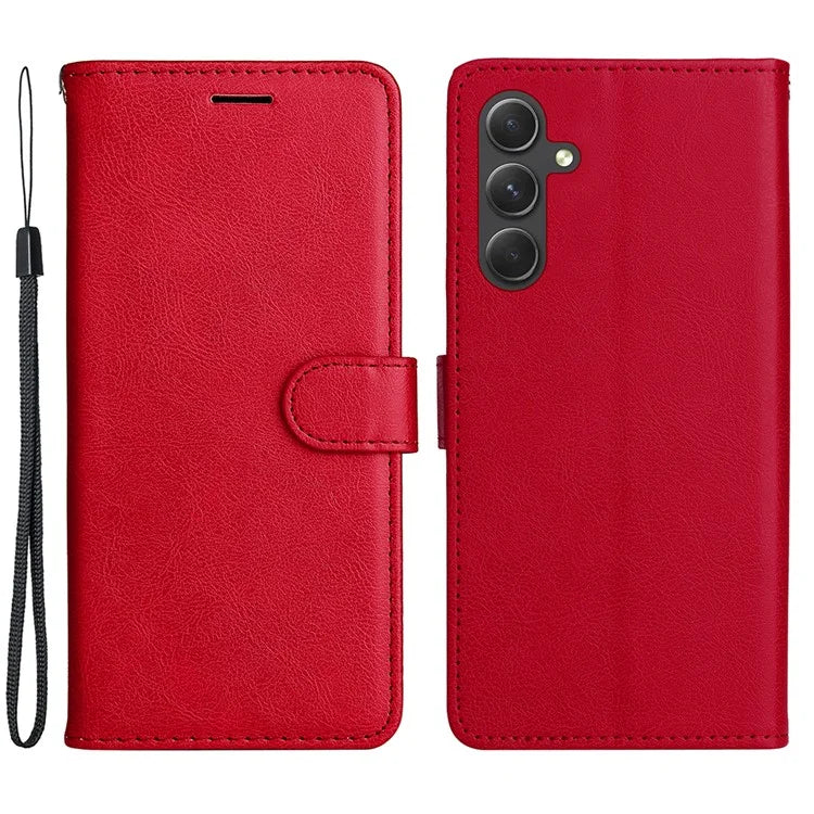 KT Leather Series-2 for Samsung Galaxy A55 5G Wallet Case Solid Color Phone Cover