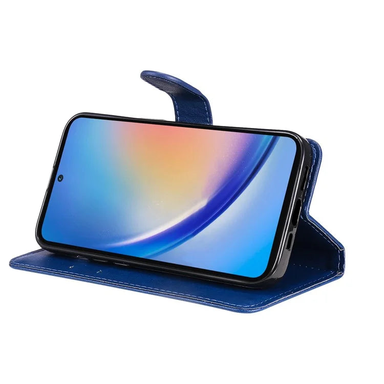 KT Leather Series-2 for Samsung Galaxy A55 5G Wallet Case Solid Color Phone Cover