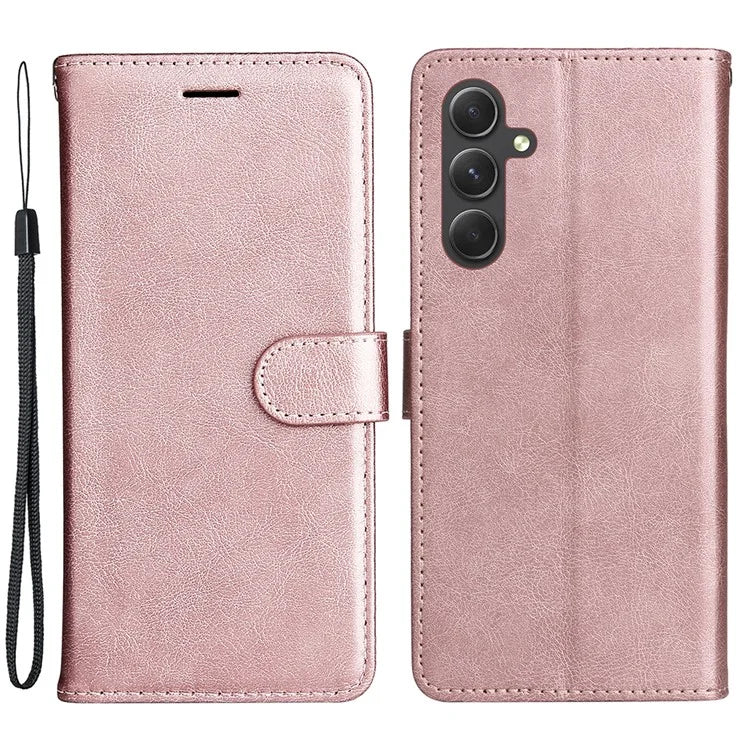 KT Leather Series-2 for Samsung Galaxy A55 5G Wallet Case Solid Color Phone Cover