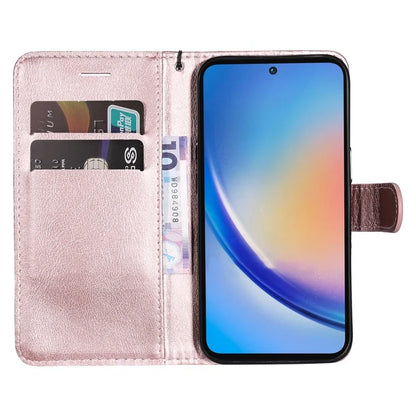 KT Leather Series-2 for Samsung Galaxy A55 5G Wallet Case Solid Color Phone Cover