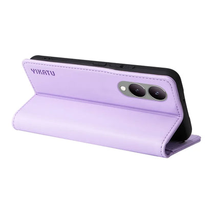 YIKATU YK-001 For vivo Y17s 4G Magnetic Case Leather Wallet Card Slots Phone Cover