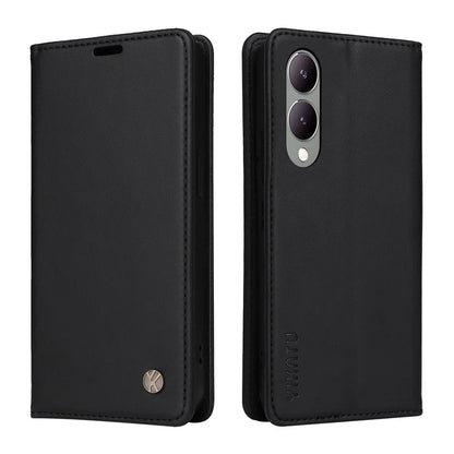 YIKATU YK-001 For vivo Y17s 4G Magnetic Case Leather Wallet Card Slots Phone Cover