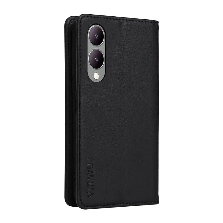 YIKATU YK-001 For vivo Y17s 4G Magnetic Case Leather Wallet Card Slots Phone Cover
