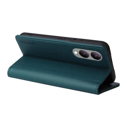 YIKATU YK-001 For vivo Y17s 4G Magnetic Case Leather Wallet Card Slots Phone Cover