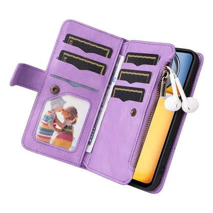 KT Multi-function Series-5 For Xiaomi Redmi 13C 4G / Poco C65 4G Case Dual Color Splicing Leather Cover