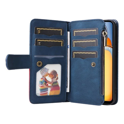 KT Multi-function Series-5 For Xiaomi Redmi 13C 4G / Poco C65 4G Case Dual Color Splicing Leather Cover