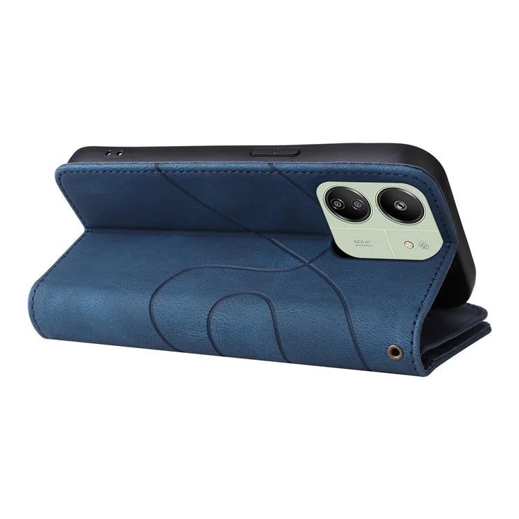 KT Multi-function Series-5 For Xiaomi Redmi 13C 4G / Poco C65 4G Case Dual Color Splicing Leather Cover