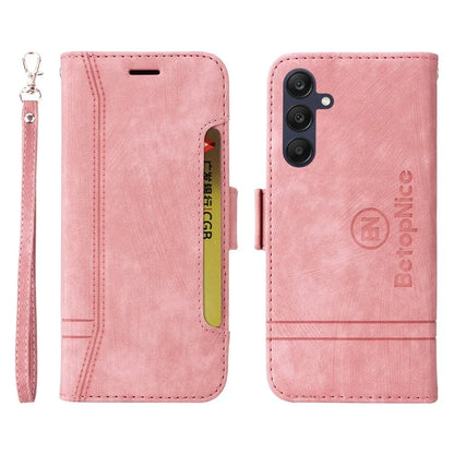 BETOPNICE 001 for Samsung Galaxy A25 5G (Global) (161.0 x 76.5 x 8.3mm) Phone Case Leather Wallet Cover