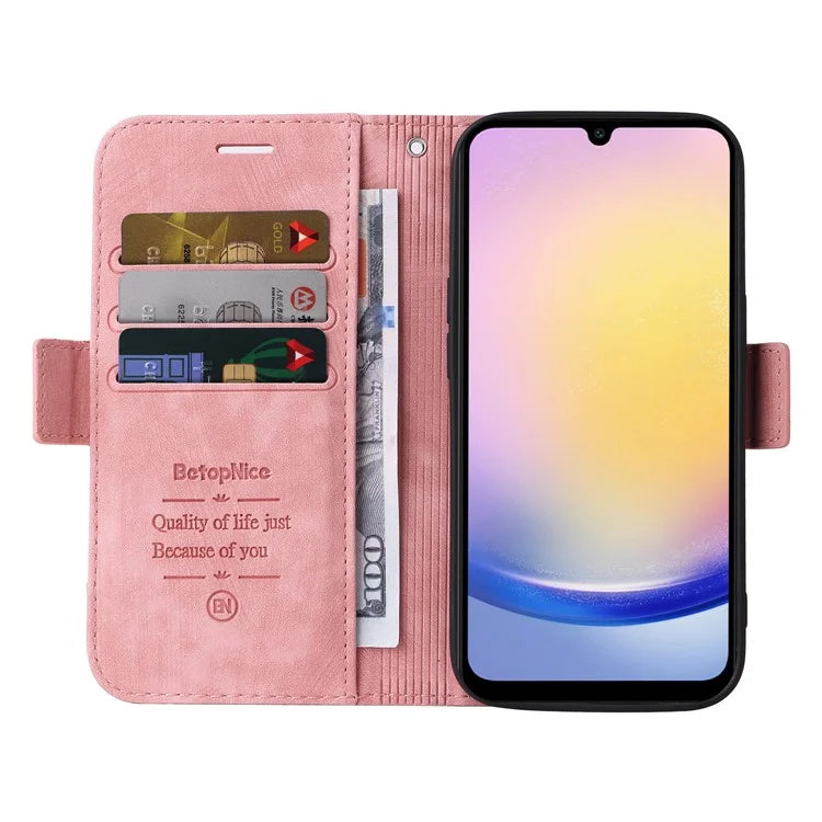 BETOPNICE 001 for Samsung Galaxy A25 5G (Global) (161.0 x 76.5 x 8.3mm) Phone Case Leather Wallet Cover