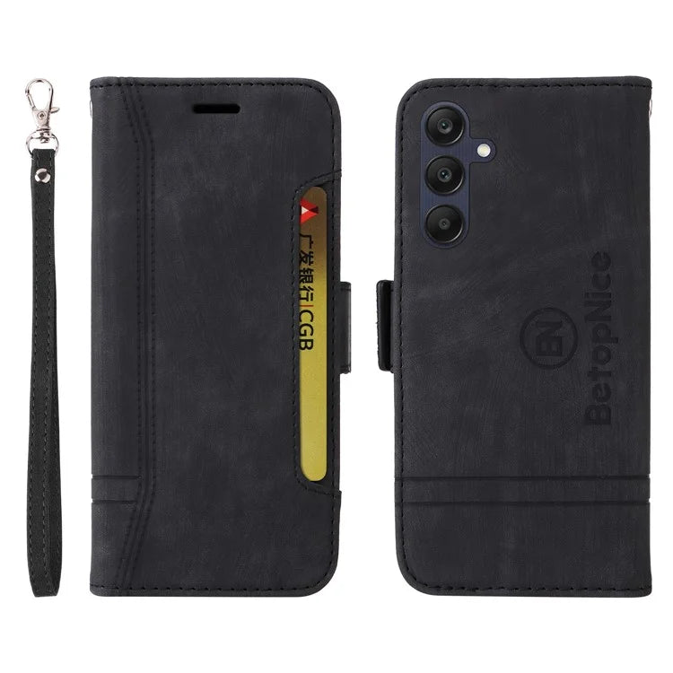 BETOPNICE 001 for Samsung Galaxy A25 5G (Global) (161.0 x 76.5 x 8.3mm) Phone Case Leather Wallet Cover