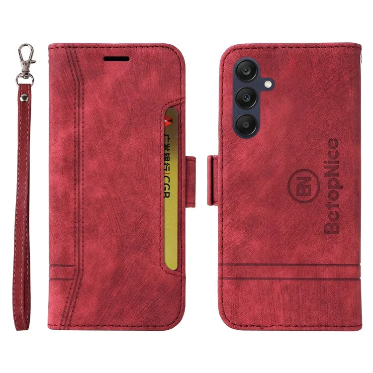 BETOPNICE 001 for Samsung Galaxy A25 5G (Global) (161.0 x 76.5 x 8.3mm) Phone Case Leather Wallet Cover