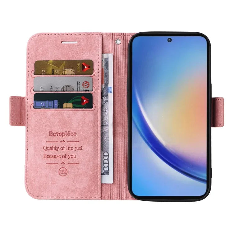 BETOPNICE 001 for Samsung Galaxy A35 5G Cell Phone Case Leather Wallet Card Slots Cover