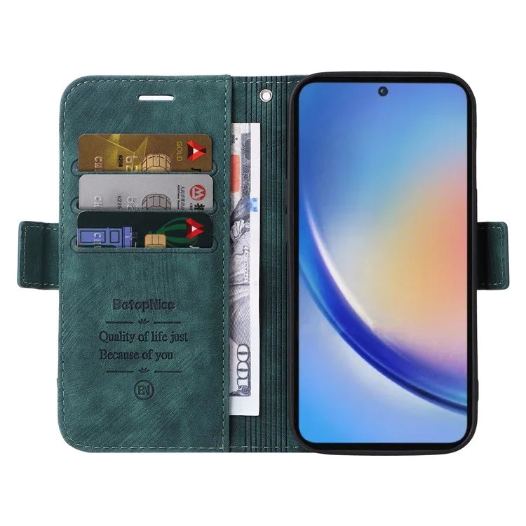 BETOPNICE 001 for Samsung Galaxy A35 5G Cell Phone Case Leather Wallet Card Slots Cover