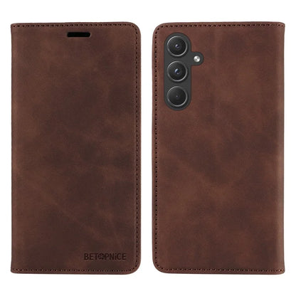 BETOPNICE 003 for Samsung Galaxy A55 5G Leather Case Magnetic Closing RFID Blocking Phone Cover