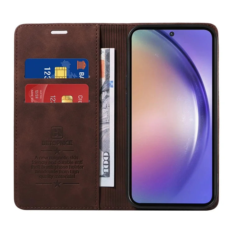 BETOPNICE 003 for Samsung Galaxy A55 5G Leather Case Magnetic Closing RFID Blocking Phone Cover