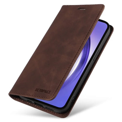BETOPNICE 003 for Samsung Galaxy A55 5G Leather Case Magnetic Closing RFID Blocking Phone Cover