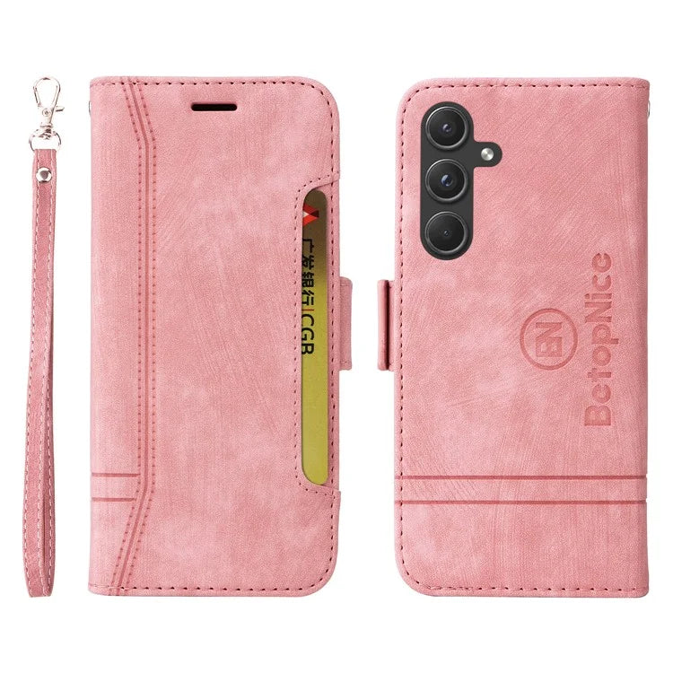 BETOPNICE 001 for Samsung Galaxy A55 5G Magnetic Case Leather Flip Stand Protective Cover