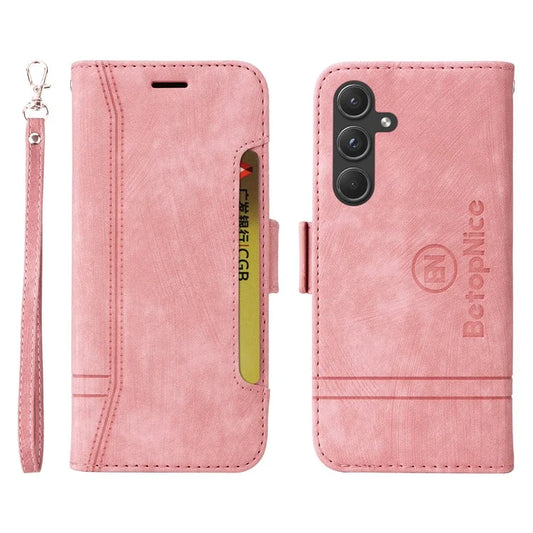 BETOPNICE 001 for Samsung Galaxy A55 5G Magnetic Case Leather Flip Stand Protective Cover